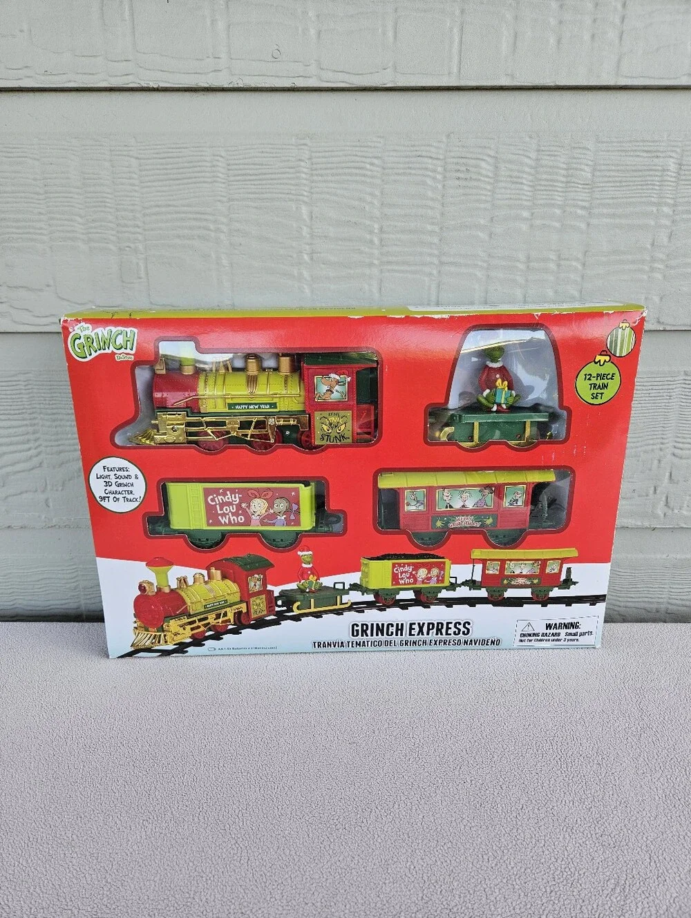Ruz Dr. Seuss The Grinch Express Play Train Set Christmas Holiday 12pc Green Red